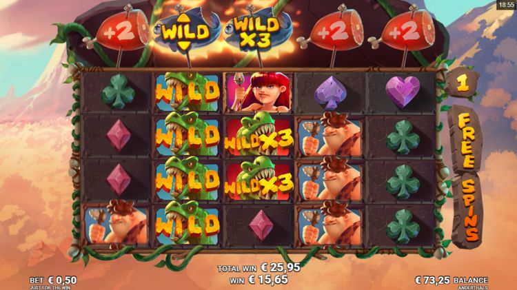 Anderthals slot free spins bonus