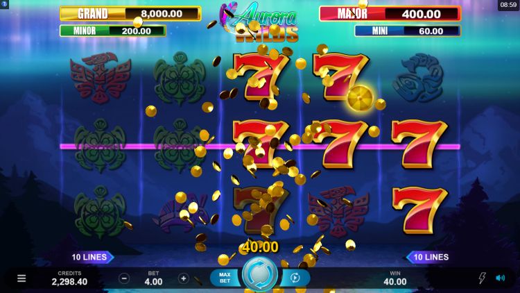 Aurora Wilds slot review Microgaming big win