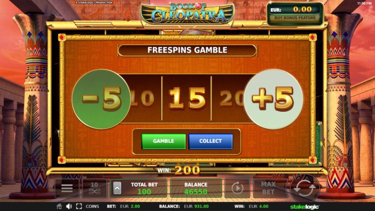 Book of Cleopatra slot review bonus gamble