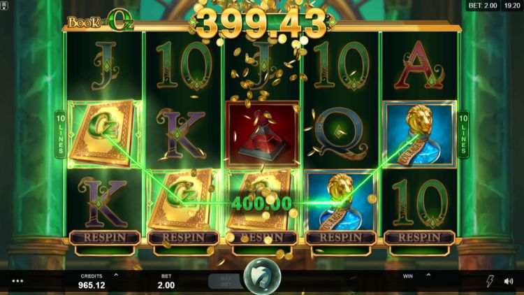 Book of Oz slot review bonus trigger