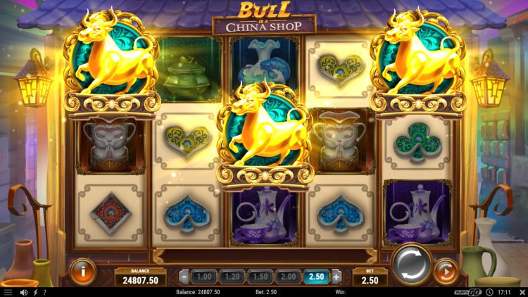 Bull in a china shop slot review bonus trigger