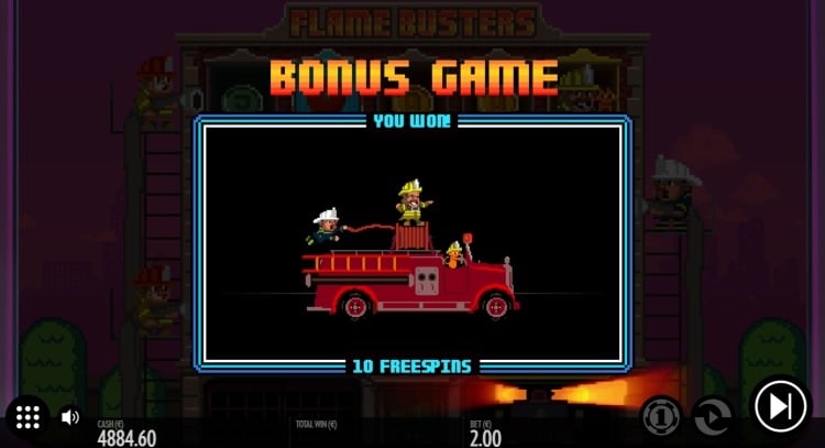 Flame Busters thunderkick bonus game