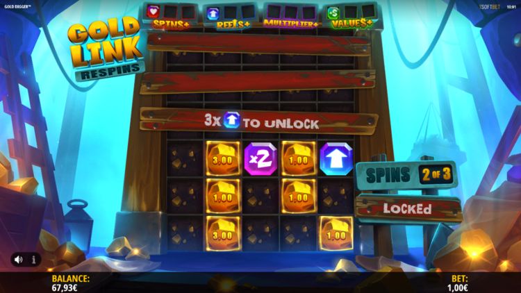 Gold Digger isoftbet slot respins bonus