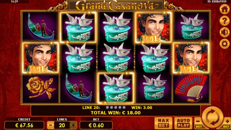 Grand Casanova slot amatic win