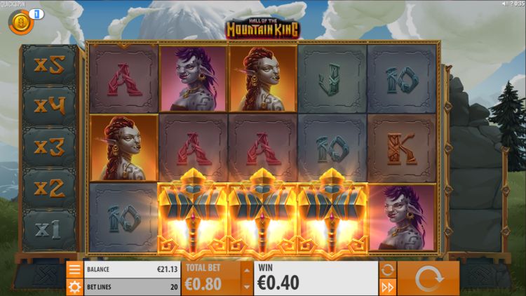 Hall of the mountain king slot quickspin bonus trigger