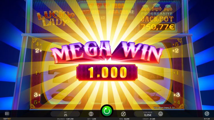 Lucky Lady isoftbet mega win