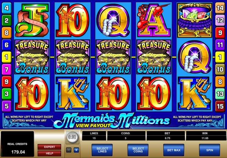 Mermaids Millions Microgaming bonus trigger 2