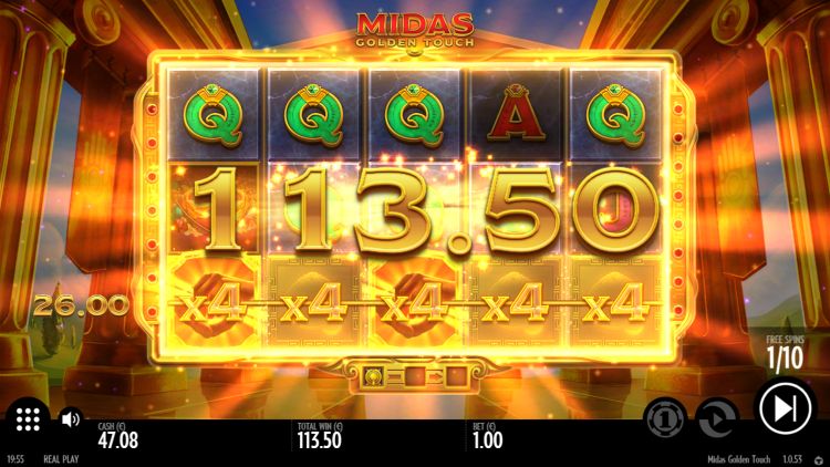 Midas Golden Touch thunderkick bonus big win 3