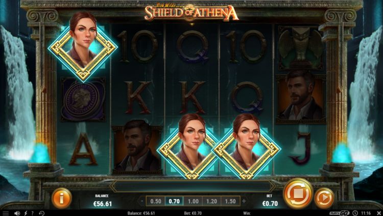 Rich Wilde shield of athena slot bonus trigger