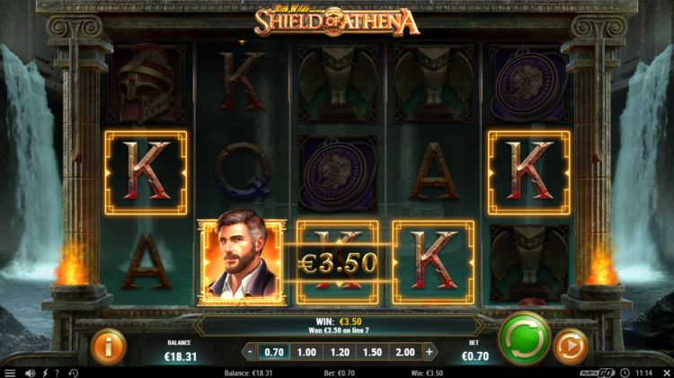 Rich Wilde shield of athena slot play n go