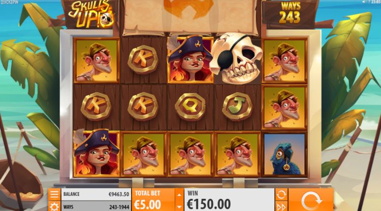 Skulls Up slot review Quickspin big win