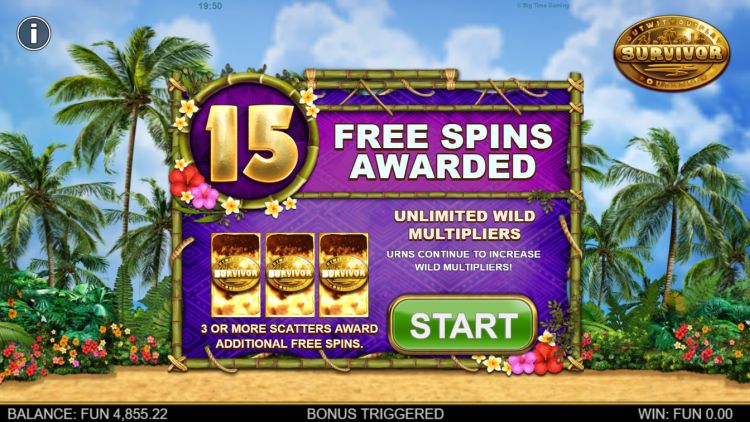 Survivor Megaways slot big time gaming bonus